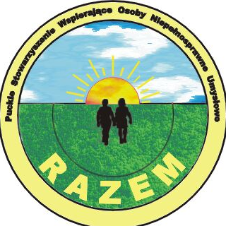 Logo Puckie Stowarzyszenie Wspierające Osoby Niepełnosprawne Umysłowo „RAZEM”
