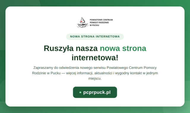 Grafika informująca o nowej stronie.